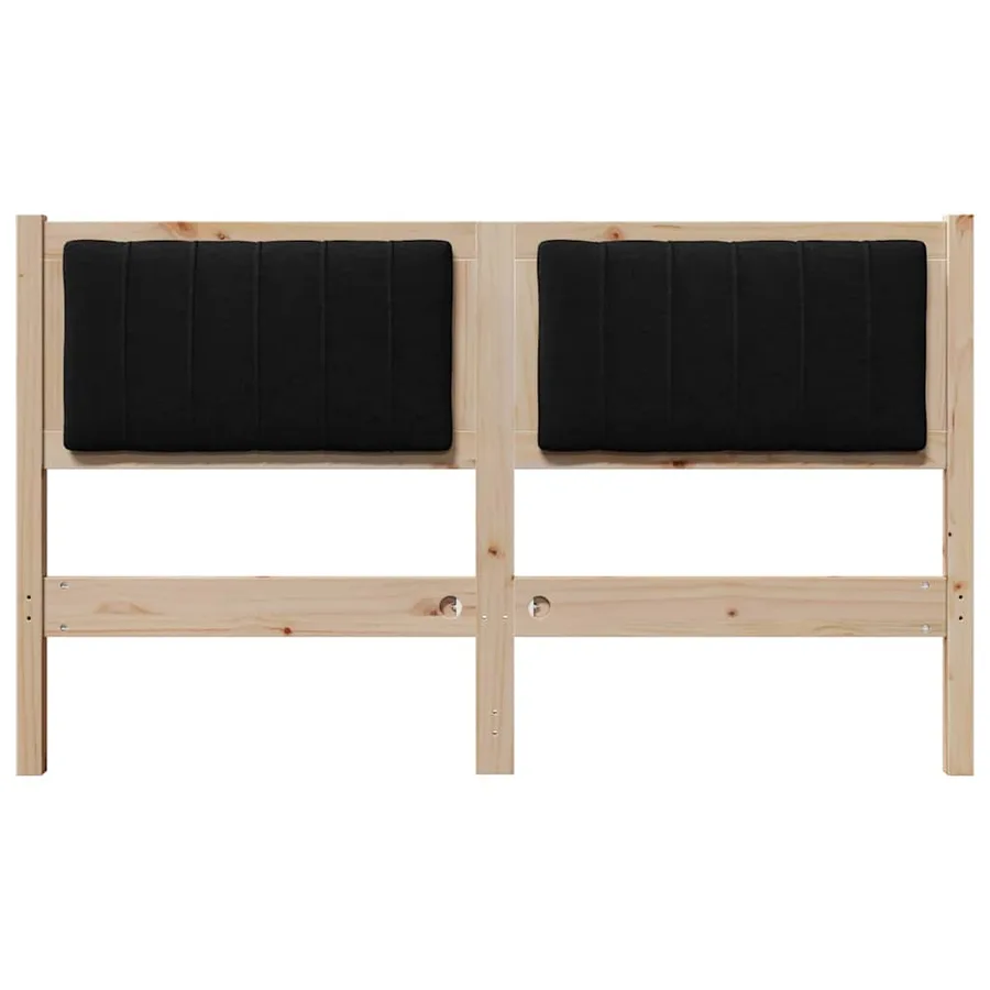 Tête de lit capitonnée Marron 135 cm Pin massif - 4