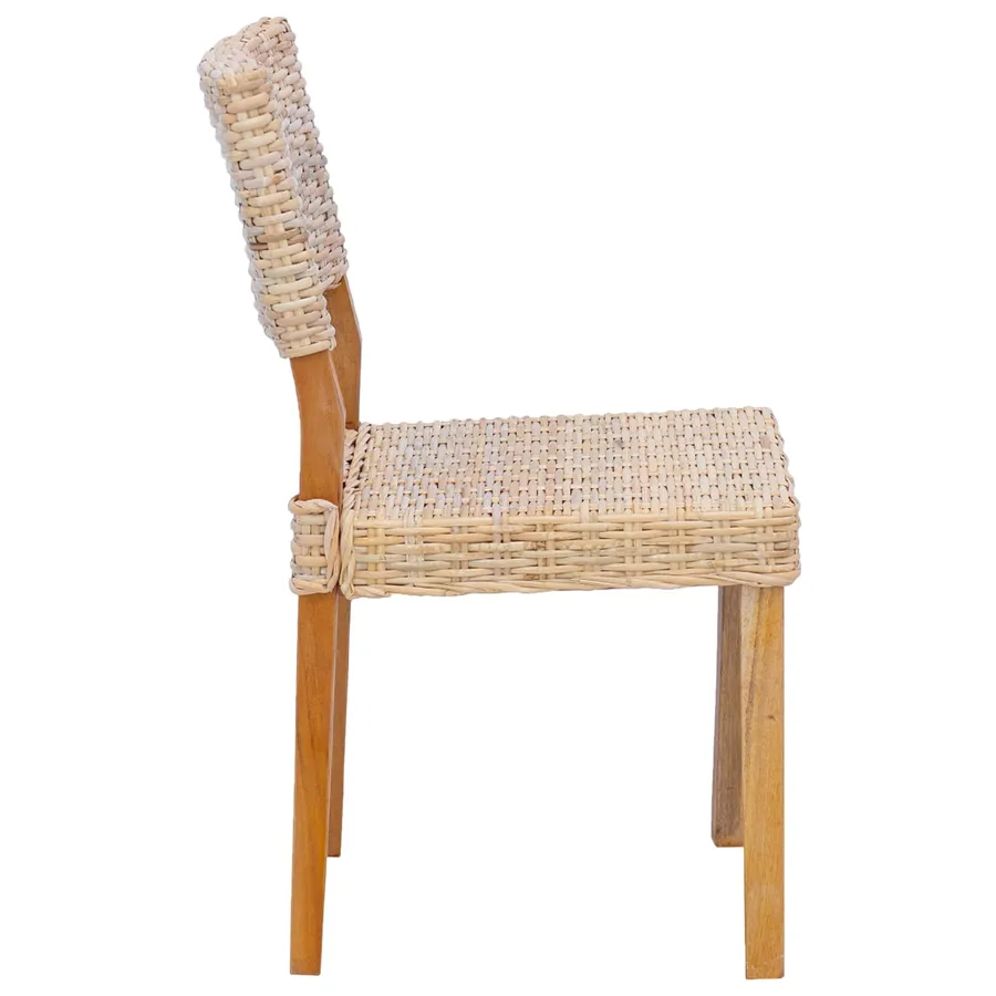 Chaise de salle à manger 2 pcs Rattan Kubu Naturel - 6