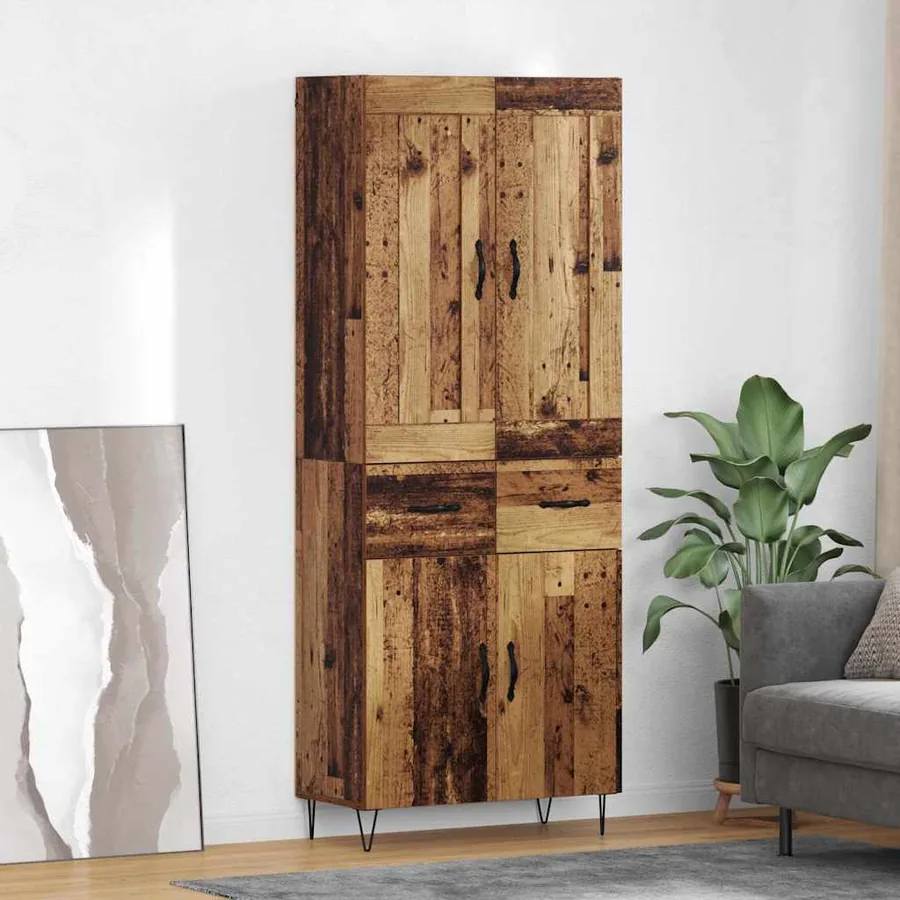 Haut Armoire Bois Ancien 69,5 x 34 x 180 cm Bois d'ingénierie