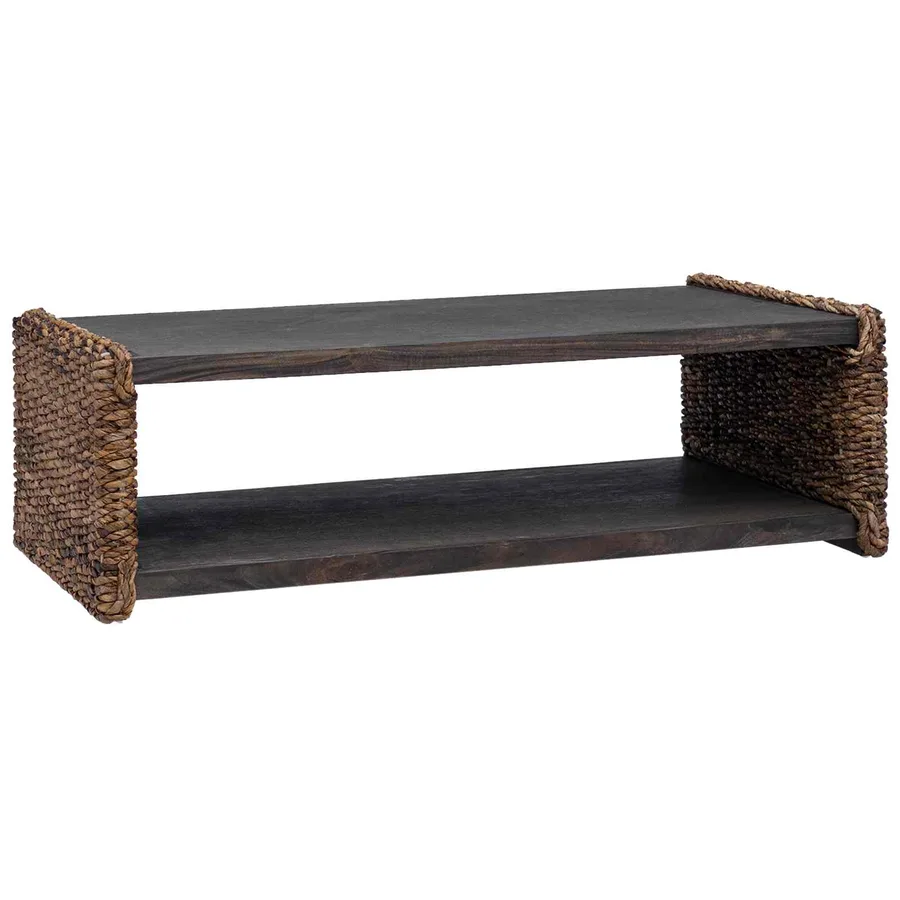 Table basse Naturel 110 x 55 x 35 cm Bois de Mahogany Massif - 2