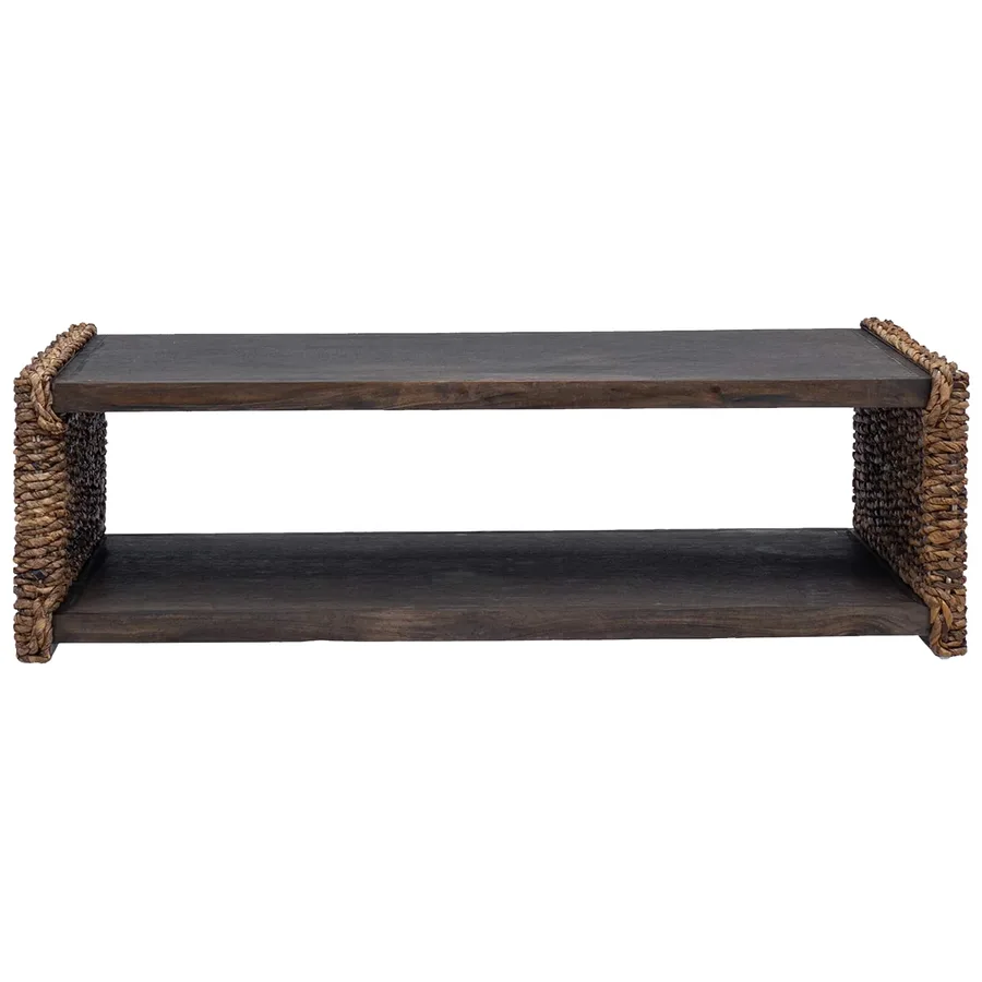 Table basse Naturel 110 x 55 x 35 cm Bois de Mahogany Massif - 4