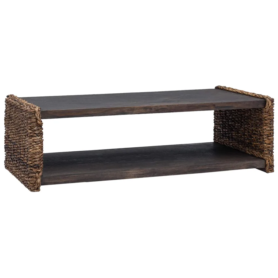 Table basse Naturel 110 x 55 x 35 cm Bois de Mahogany Massif - 6