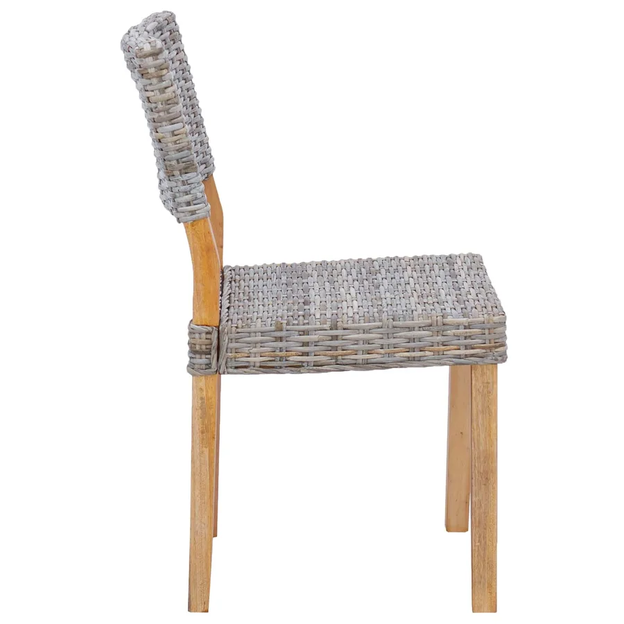 Chaise de salle à manger 2 pcs Rattan Kubu Gris Kubu - 6