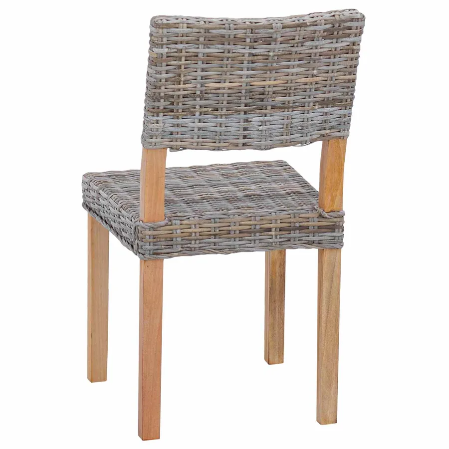 Chaise de salle à manger 2 pcs Rattan Kubu Gris Kubu - 7