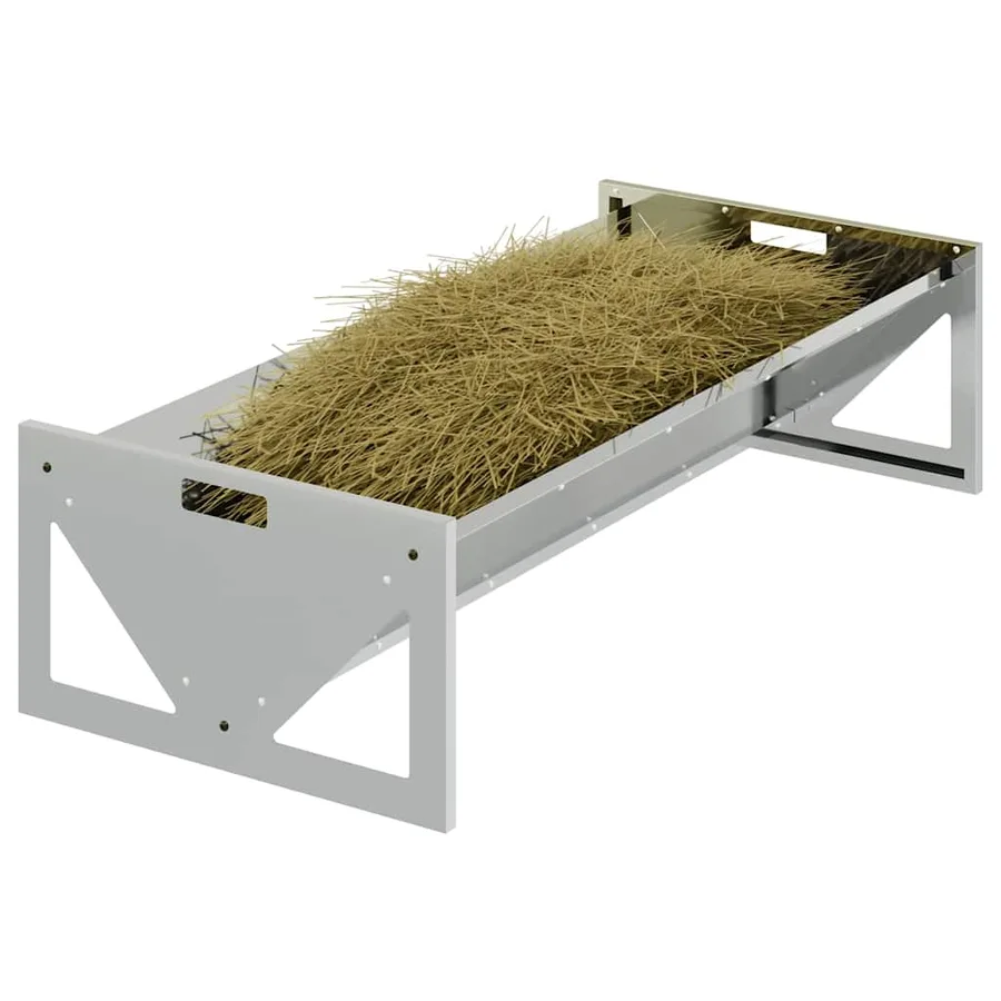 Trough d'alimentation pour le bétail Argent 108 x 50 x 28 cm - 3