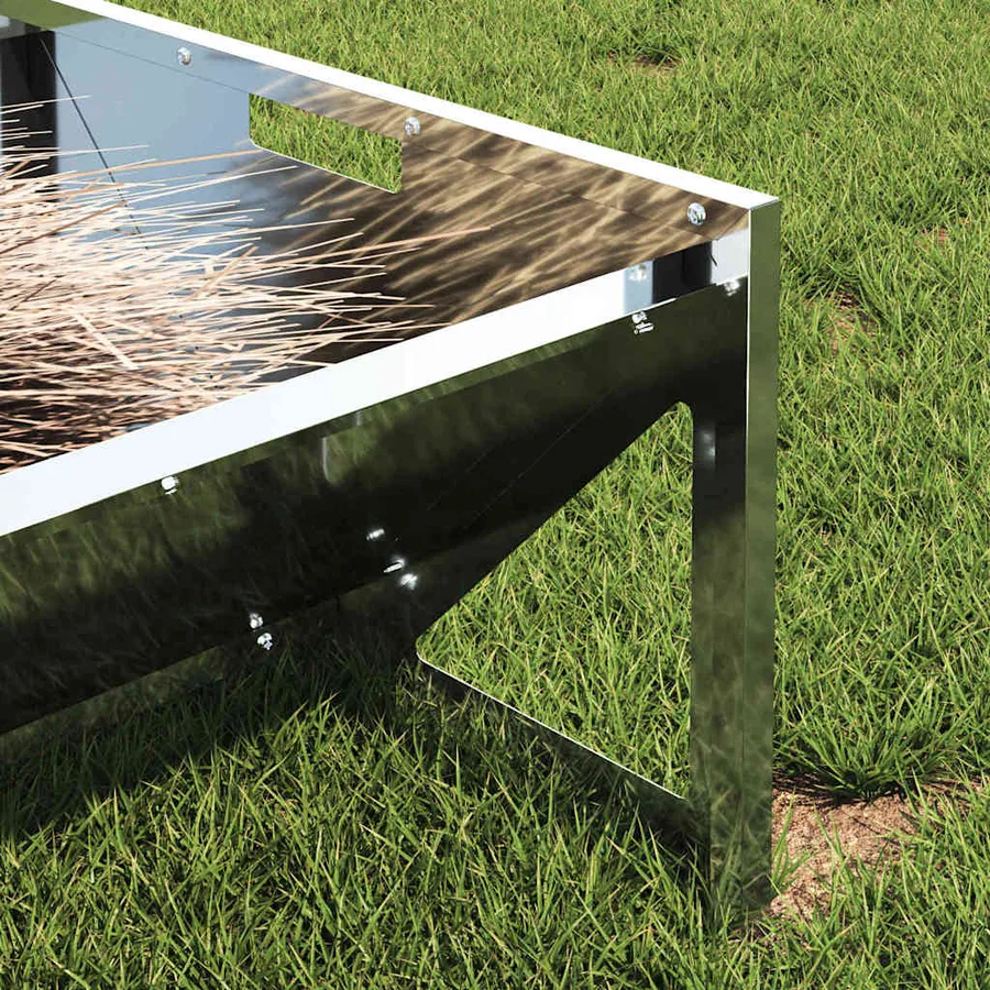Trough d'alimentation pour le bétail Argent 108 x 50 x 28 cm - 4