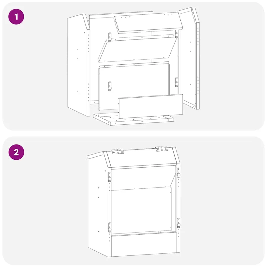 Distributeur pour lapins Argent 64.5 x 25.5 x 45.5 cm - 13