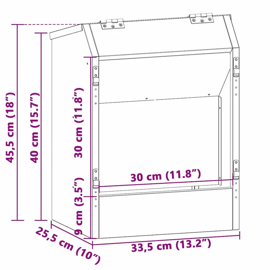 Distributeur pour lapins Argent 64.5 x 25.5 x 45.5 cm - 16