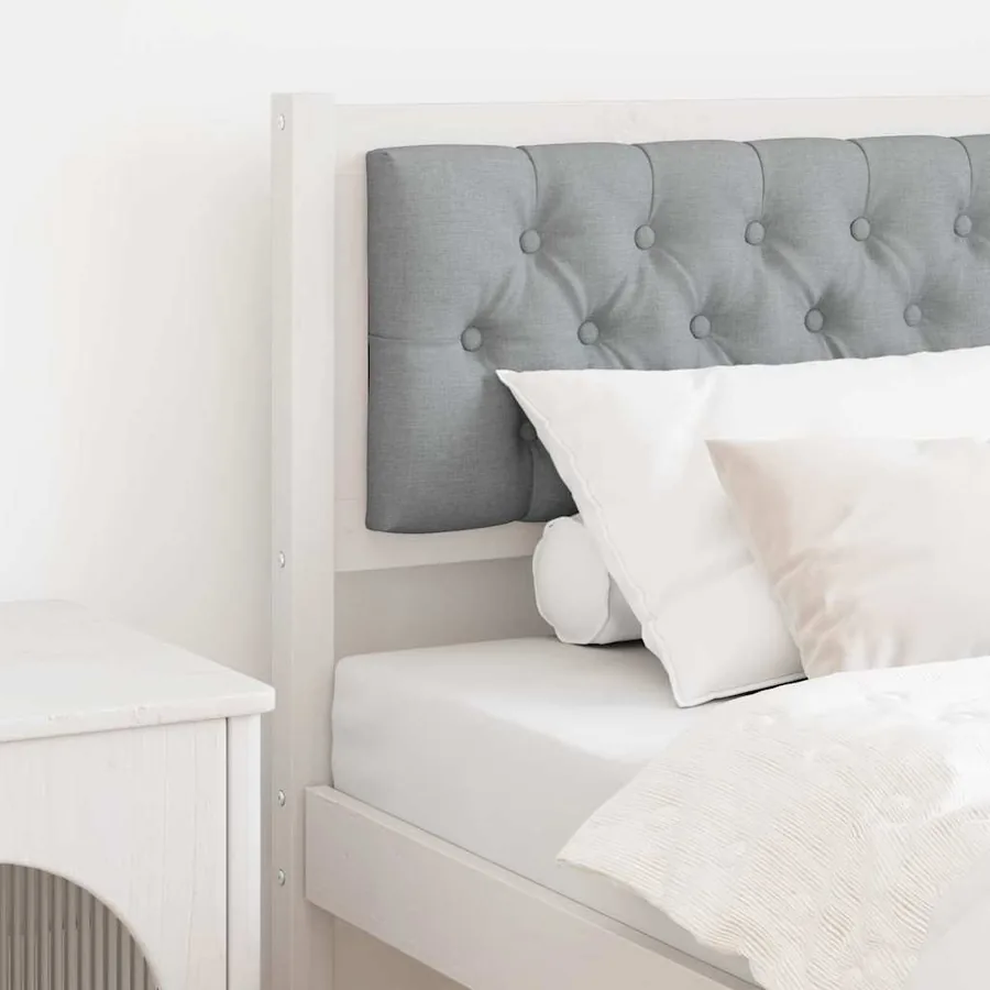 Tête de lit Autre Blanc et gris clair 80 cm Bois massif en pin