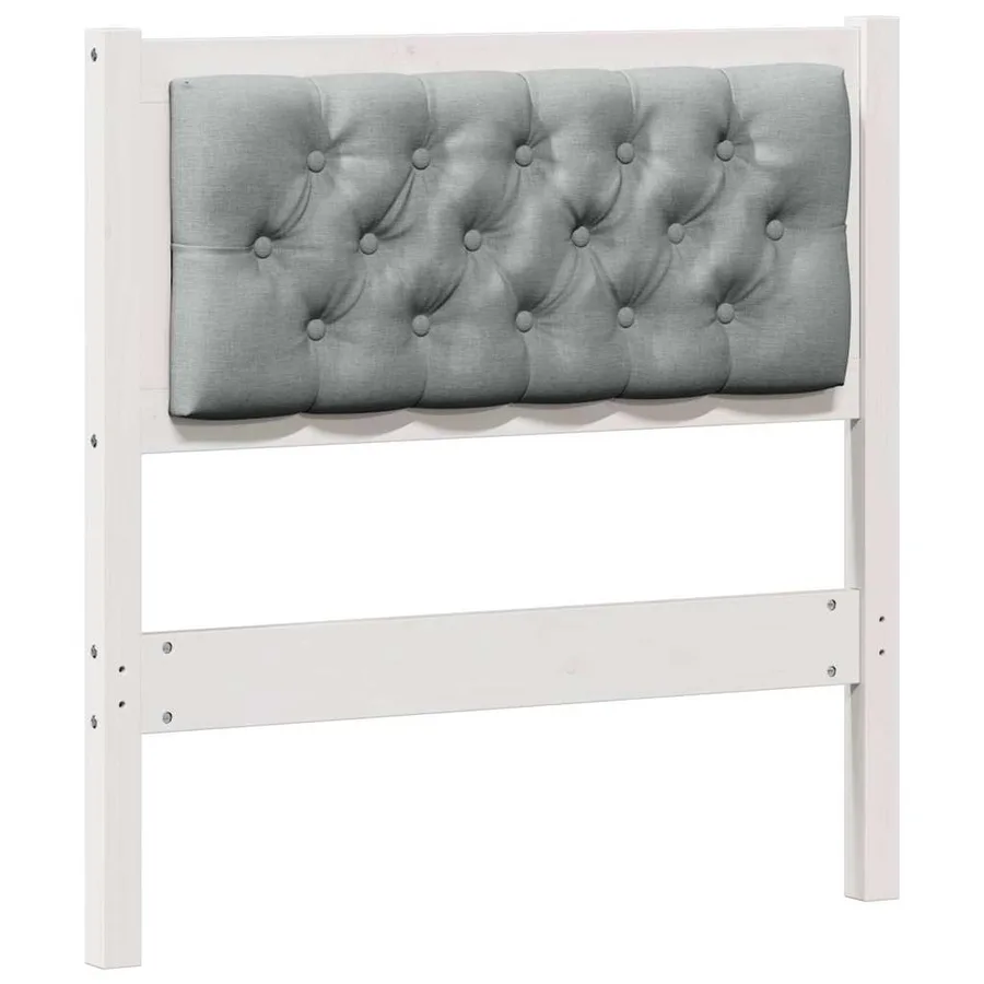 Tête de lit Autre Blanc et gris clair 80 cm Bois massif en pin - 2