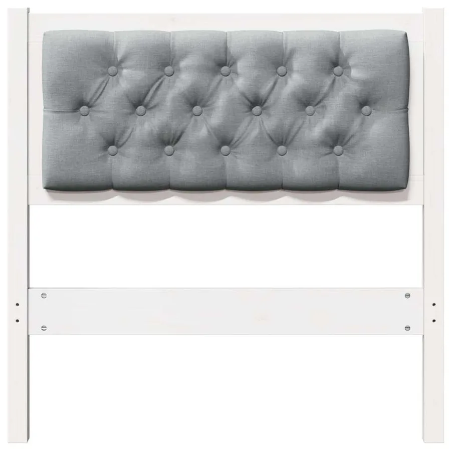 Tête de lit Autre Blanc et gris clair 80 cm Bois massif en pin - 4