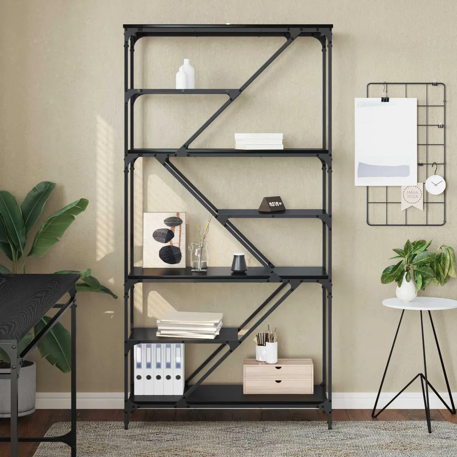 Étagère Chêne noir 91 x 36 x 176 cm Bois d'ingénierie - 4