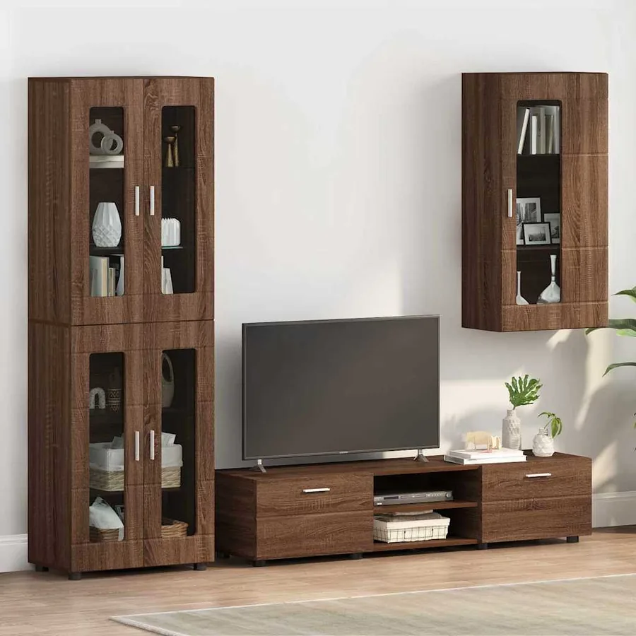 Cabinet en Bois Chêne brun 50 x 29 x 100 cm Bois d'ingénierie