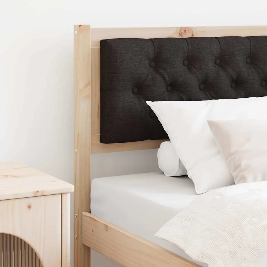Tête de lit Autre Marron et noir 90 cm Bois massif en pin