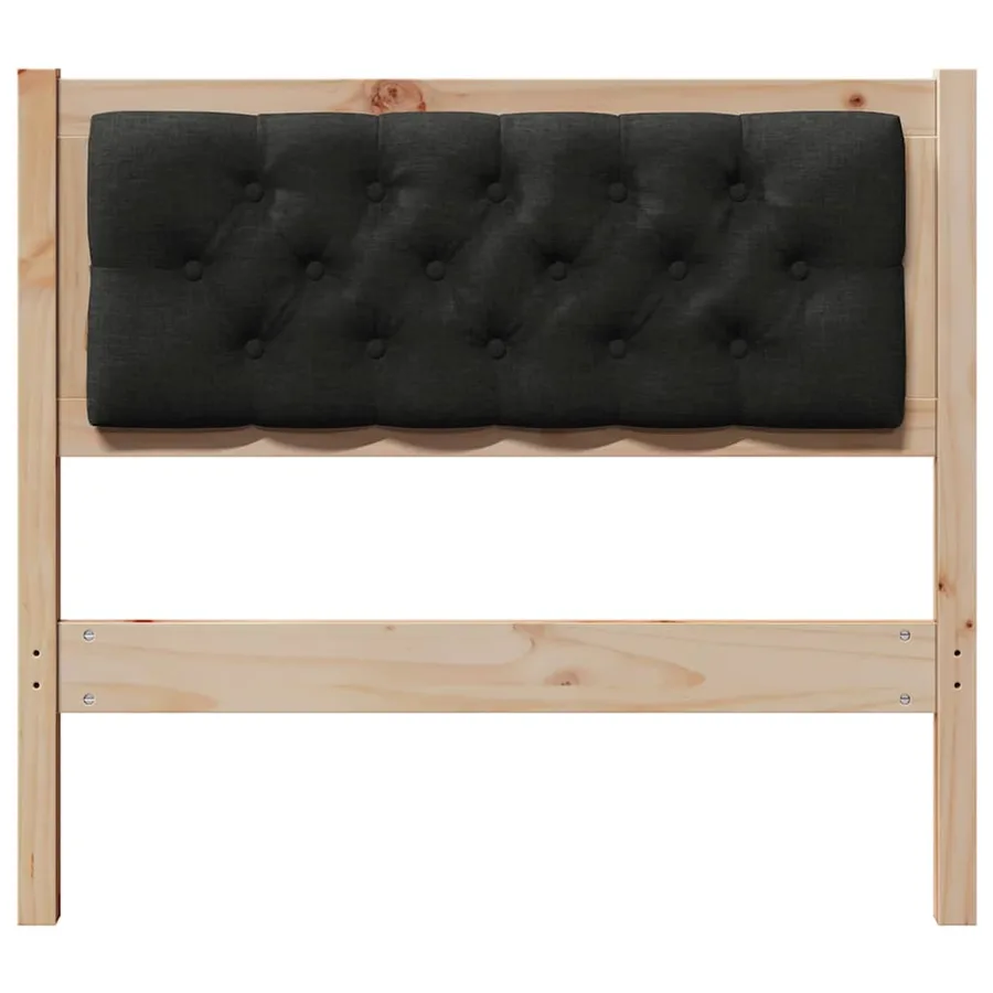 Tête de lit Autre Marron et noir 90 cm Bois massif en pin - 4
