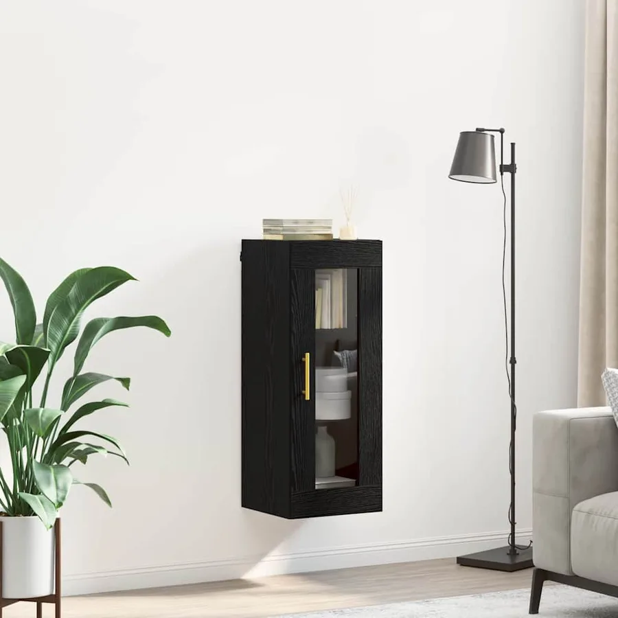 Meuble mural Chêne noir 34,5 x 34 x 90 cm - 4
