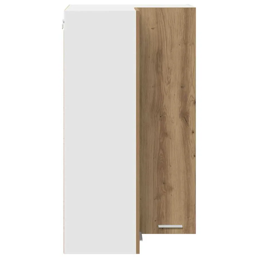 Armoire suspendue Chêne Artisan et Blanc 57 x 57 x 100 cm - 7