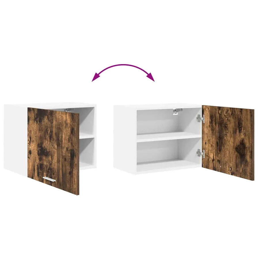 Armoire suspendue 2 pcs Chêne fumé et Blanc 50 x 31 x 40 cm - 12