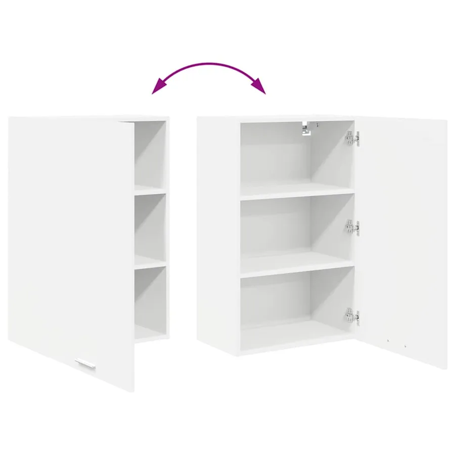 Armoire suspendue Blanc 50 x 31 x 80 cm Bois d'ingénierie - 11