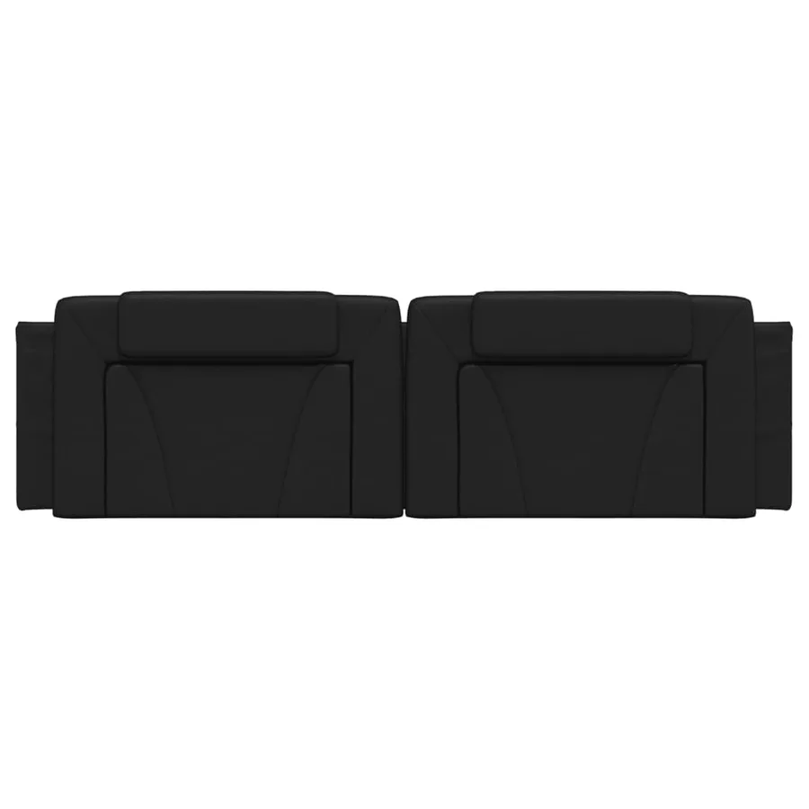 Coussin de tête de lit Viana noir 183 cm similicuir - 5