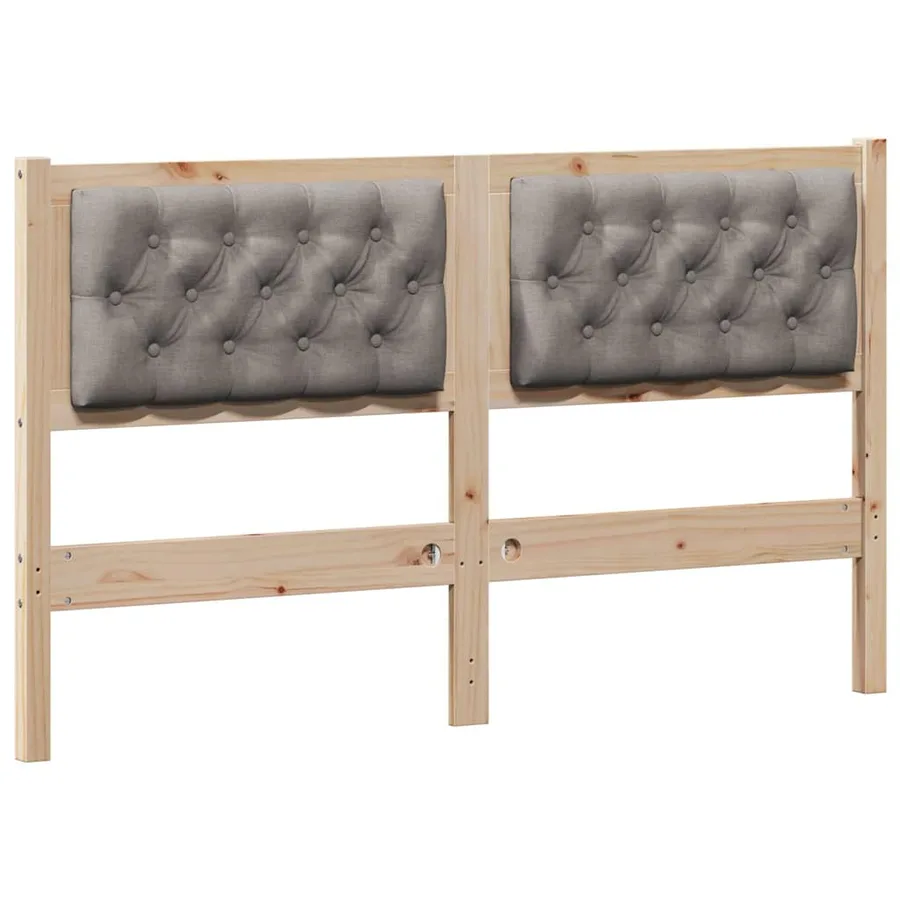 Tête de lit Autre Marron et taupe 140 cm Bois massif en pin - 2