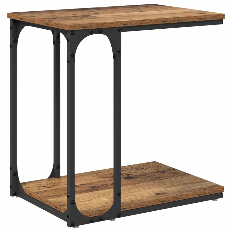 Table d'appoint Bois ancien 50 x 35 x 52 cm Bois d'ingénierie - 2
