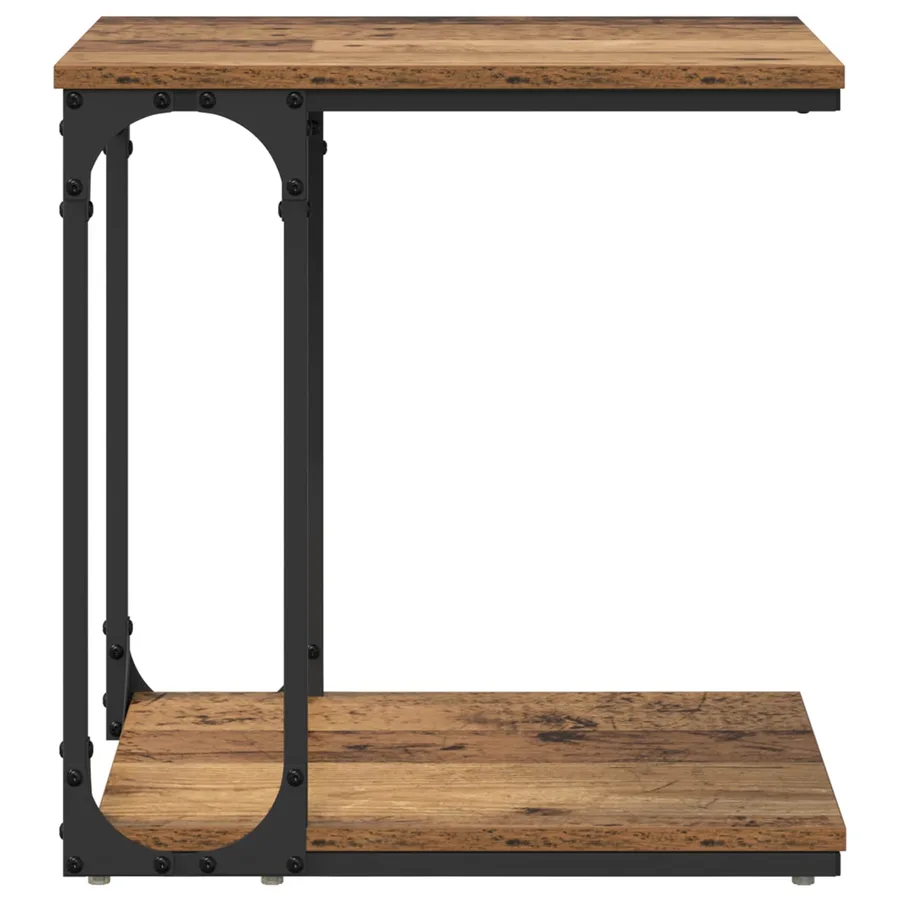 Table d'appoint Bois ancien 50 x 35 x 52 cm Bois d'ingénierie - 5