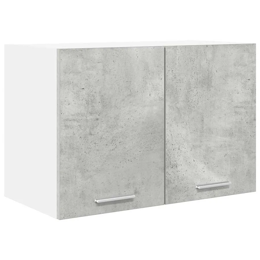 Armoire suspendue 2 pcs Gris béton et Blanc 60 x 31 x 40 cm - 5