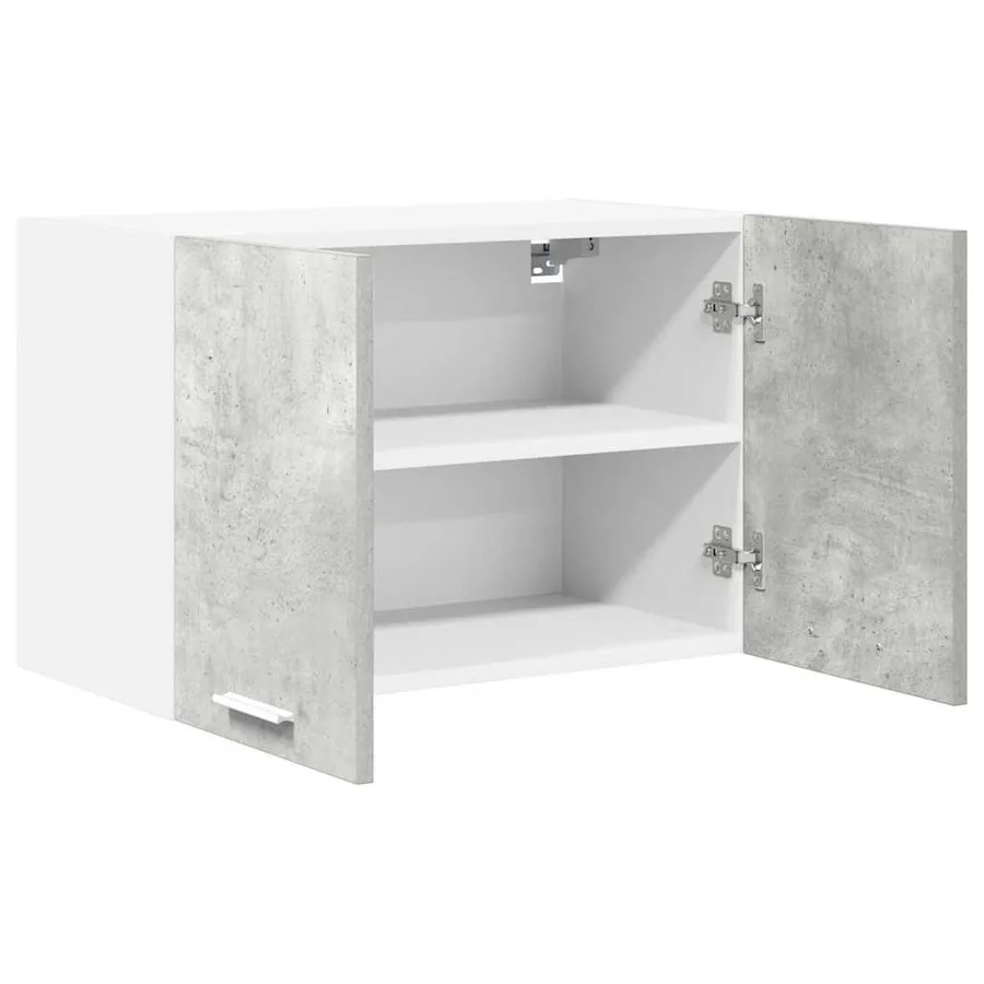 Armoire suspendue 2 pcs Gris béton et Blanc 60 x 31 x 40 cm - 6