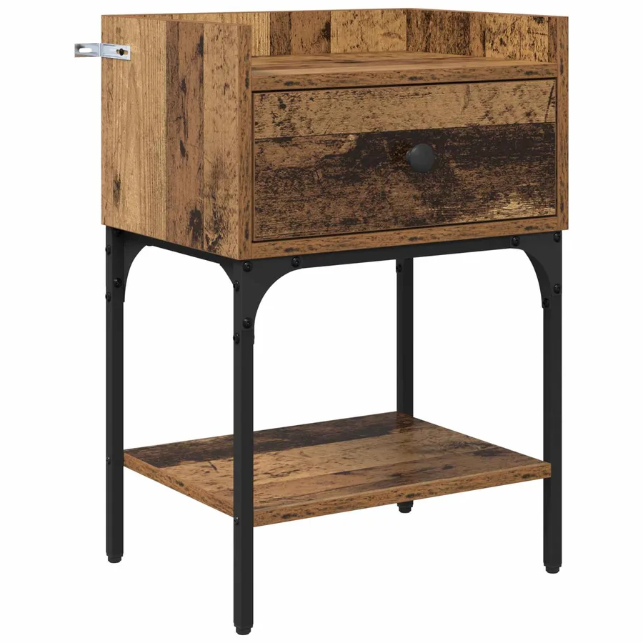 Table de chevet Bois ancien 40 x 29 x 60 cm Bois d'ingénierie - 2