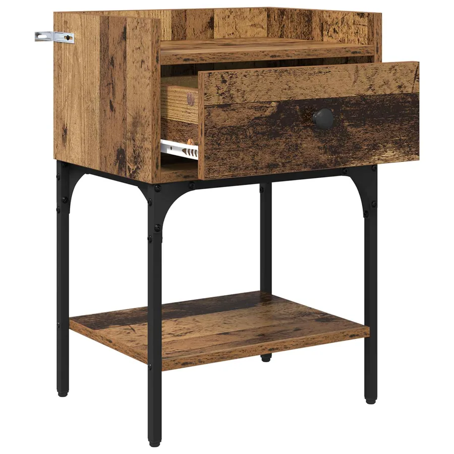 Table de chevet Bois ancien 40 x 29 x 60 cm Bois d'ingénierie - 5