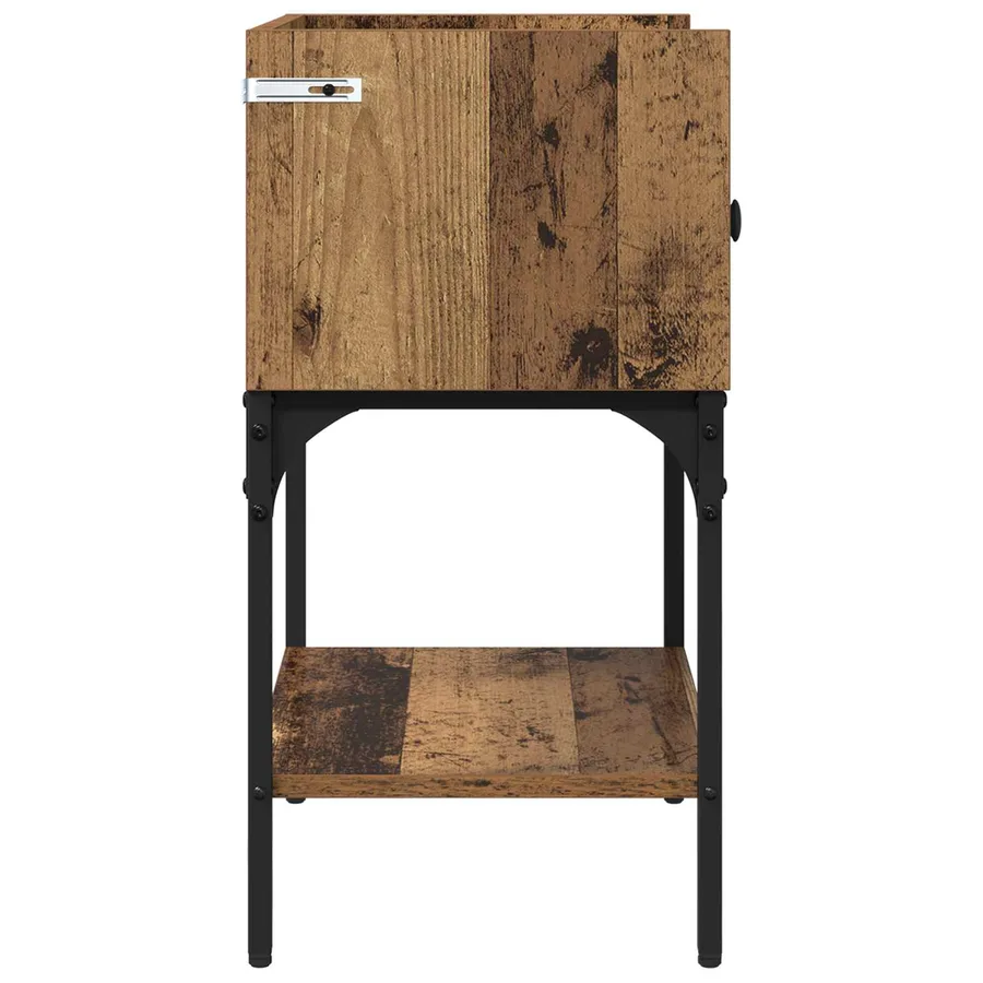 Table de chevet Bois ancien 40 x 29 x 60 cm Bois d'ingénierie - 7