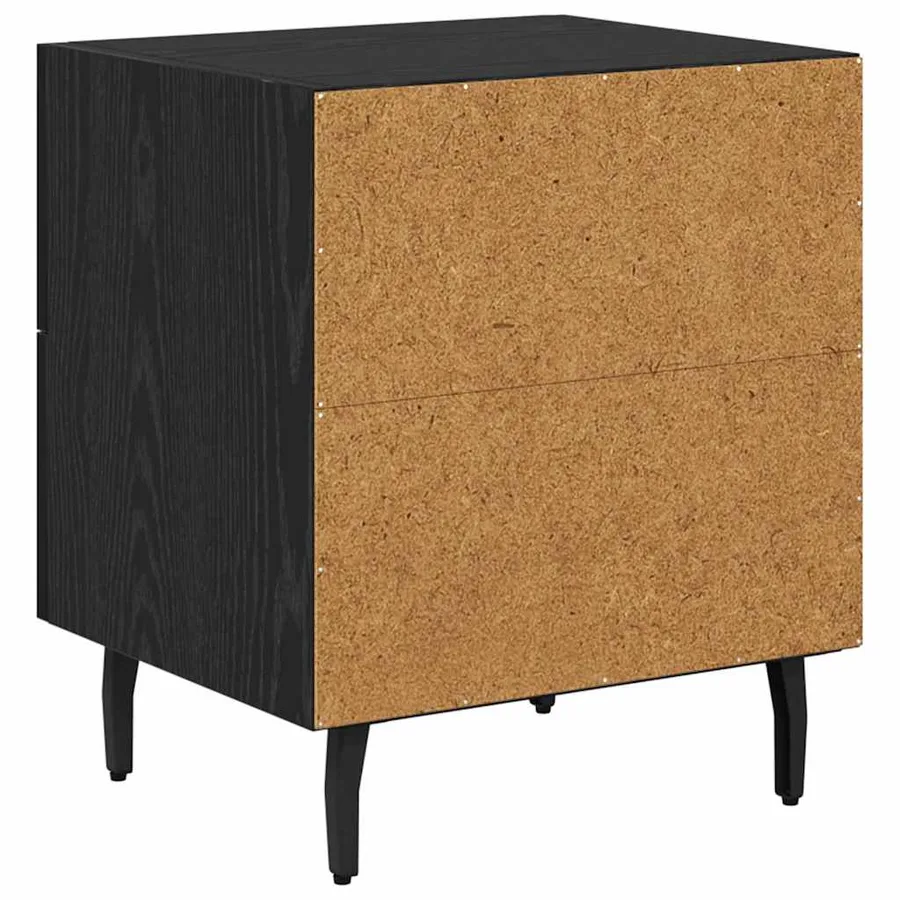 Cabinet de chevet 2 pcs Chêne noir 40 x 35 x 47,5 cm - 9