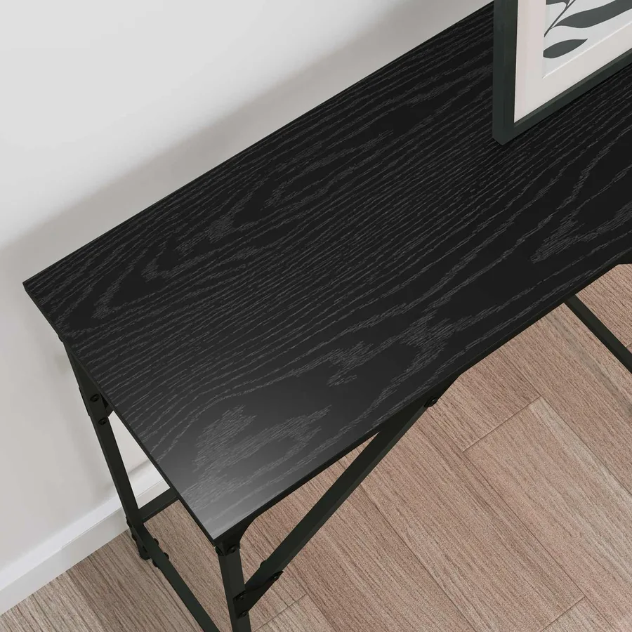 Table console Chêne noir 140 x 29 x 75 cm Bois d'ingénierie - 4