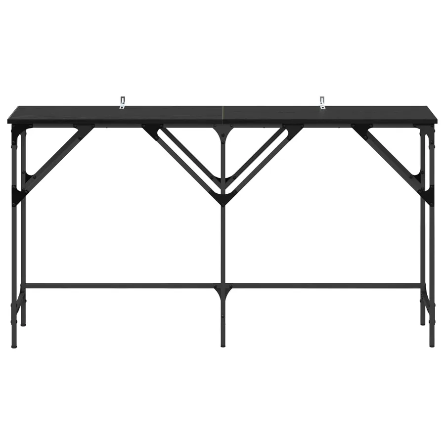 Table console Chêne noir 140 x 29 x 75 cm Bois d'ingénierie - 5