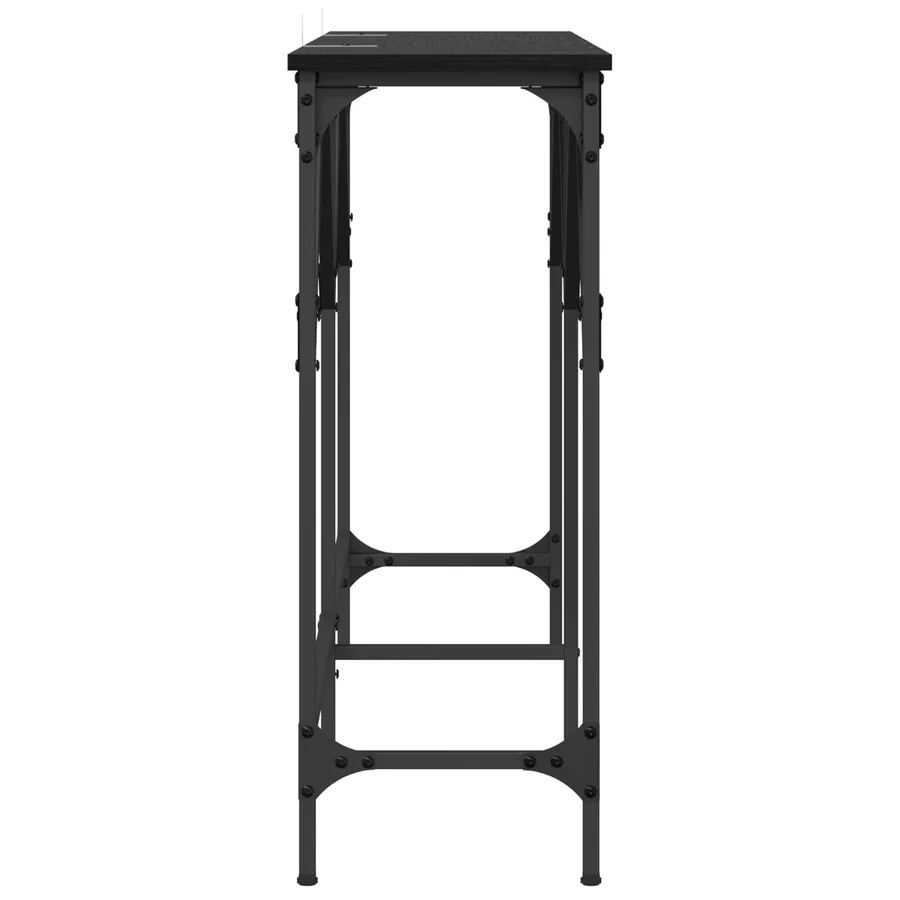 Table console Chêne noir 140 x 29 x 75 cm Bois d'ingénierie - 6