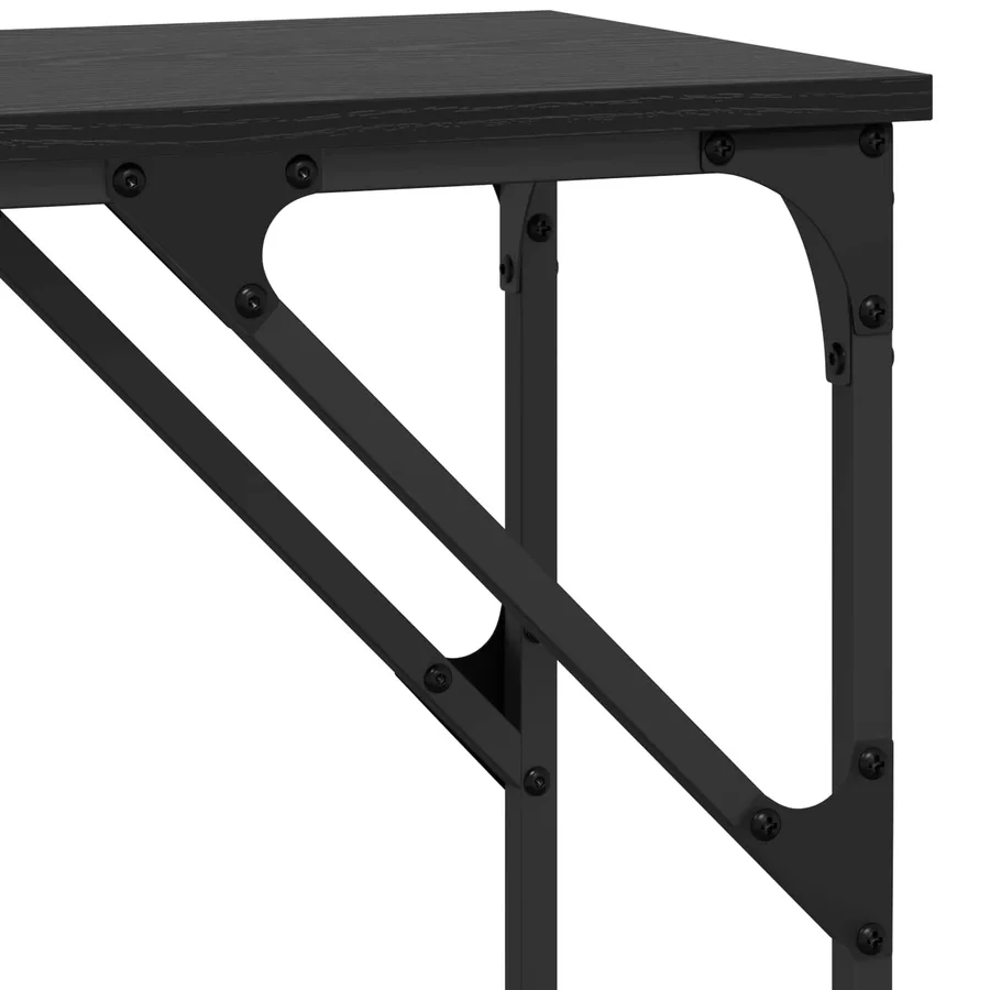 Table console Chêne noir 140 x 29 x 75 cm Bois d'ingénierie - 8