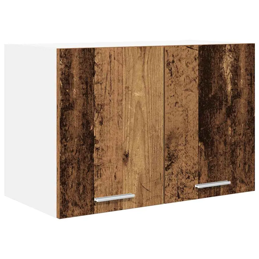 Armoire suspendue Bois ancien et Blanc 60 x 31 x 40 cm - 2