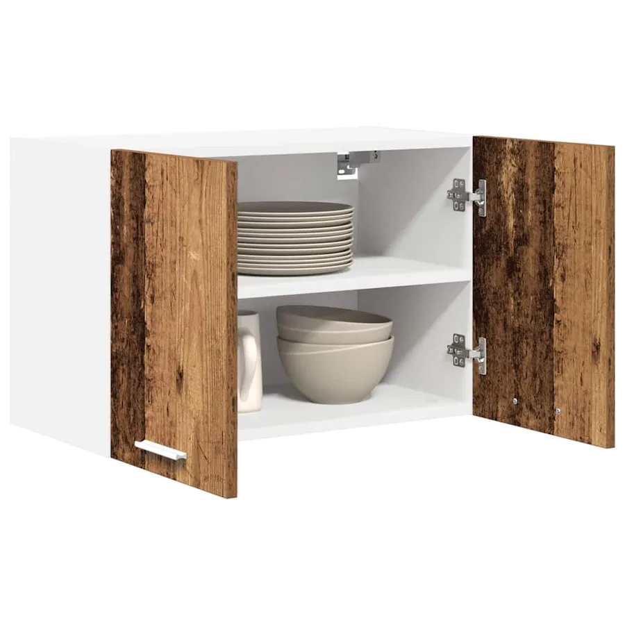 Armoire suspendue Bois ancien et Blanc 60 x 31 x 40 cm - 3