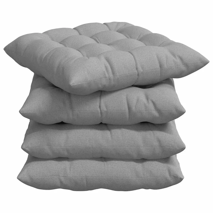 Coussins de siège 4 pcs Gris nuage 40 x 40 x 6 cm tissu - 2