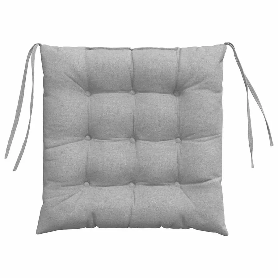 Coussins de siège 4 pcs Gris nuage 40 x 40 x 6 cm tissu - 7