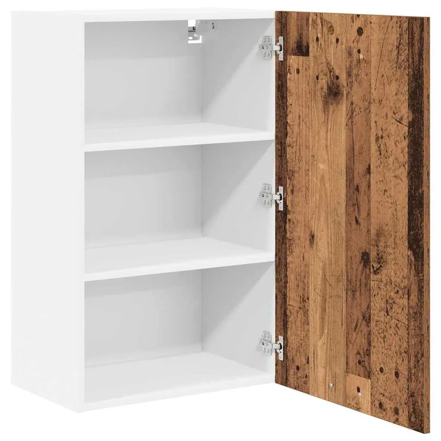 Armoire suspendue Bois ancien et Blanc 50 x 31 x 80 cm - 5