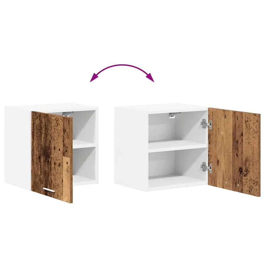 Armoire suspendue 2 pcs Bois ancien et Blanc 40 x 31 x 40 cm - 12