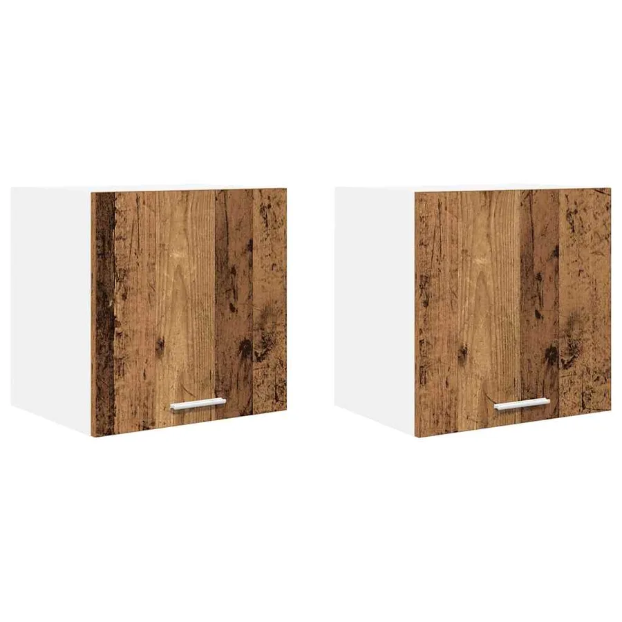 Armoire suspendue 2 pcs Bois ancien et Blanc 40 x 31 x 40 cm - 2
