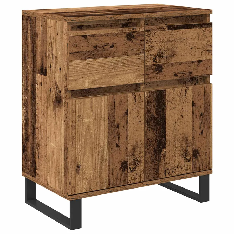 Buffet Bois Ancien 60 x 35 x 70 cm Bois d'ingénierie et fer - 2