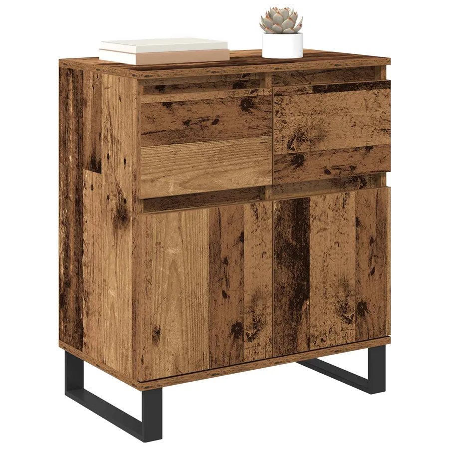 Buffet Bois Ancien 60 x 35 x 70 cm Bois d'ingénierie et fer - 3