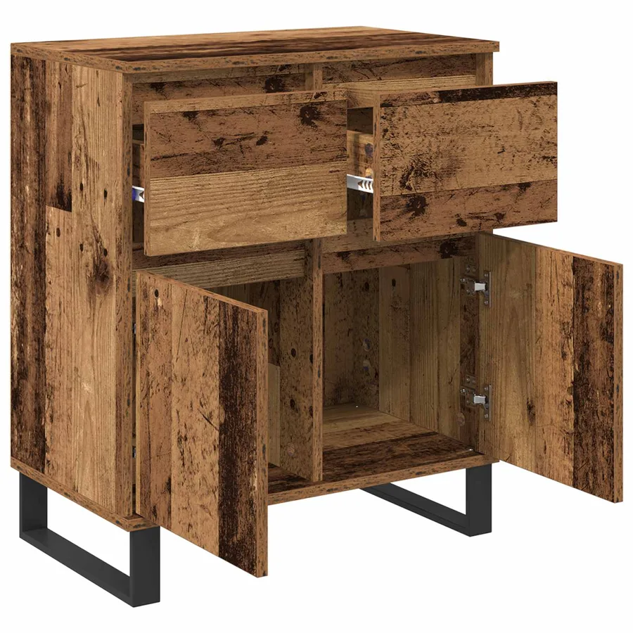 Buffet Bois Ancien 60 x 35 x 70 cm Bois d'ingénierie et fer - 5