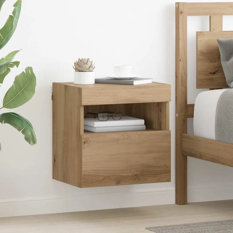 Meubles TV muraux 2 pcs Chêne artisanal Bois d'ingénierie