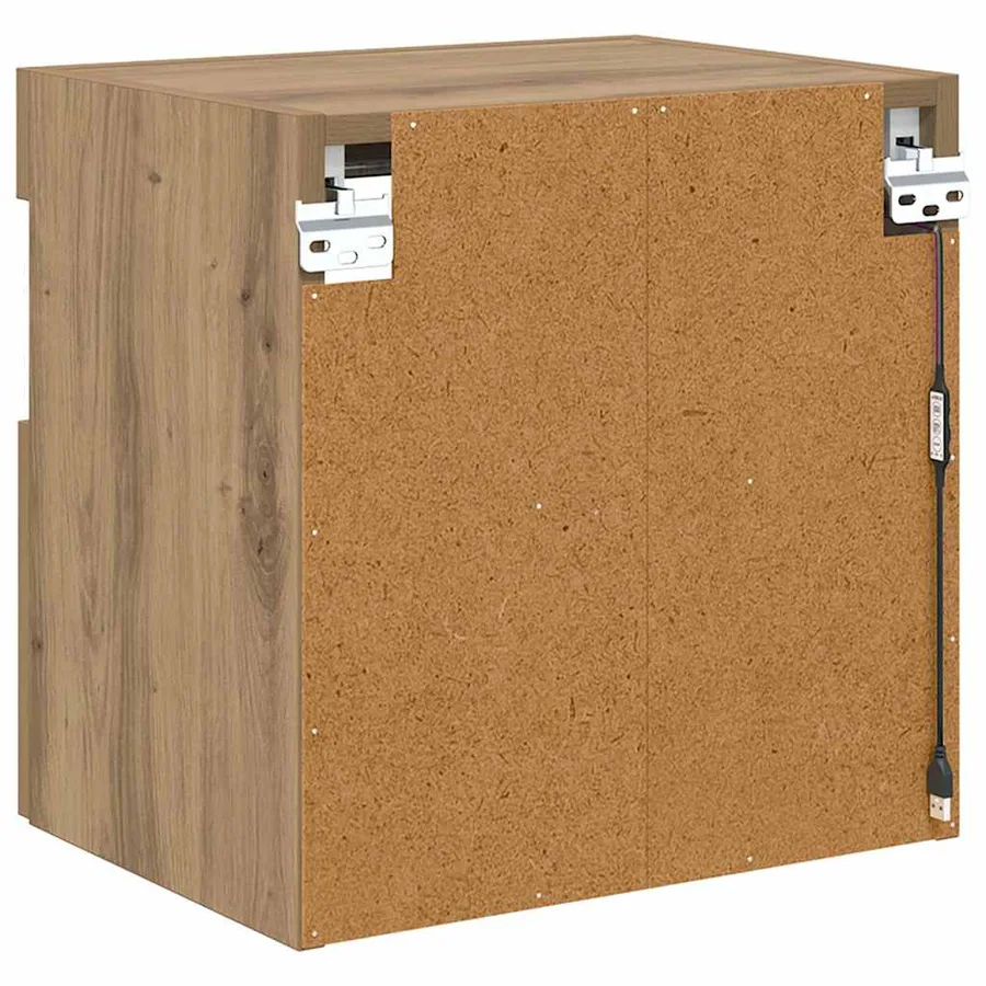 Meubles TV muraux 2 pcs Chêne artisanal Bois d'ingénierie - 11