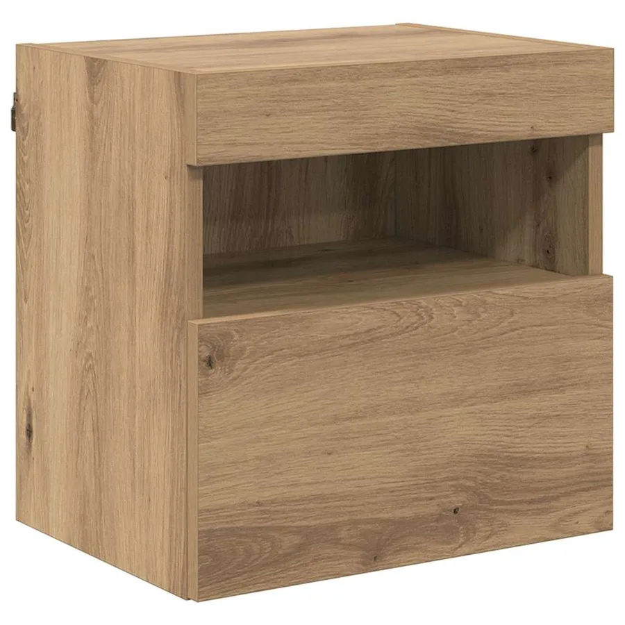 Meubles TV muraux 2 pcs Chêne artisanal Bois d'ingénierie - 2